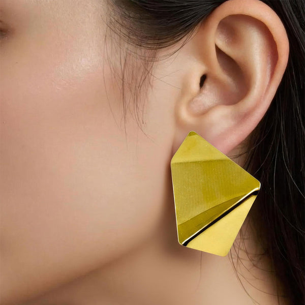 Fable - 18K Gold Dipped Stainless Steel Bold Geometric Earrings