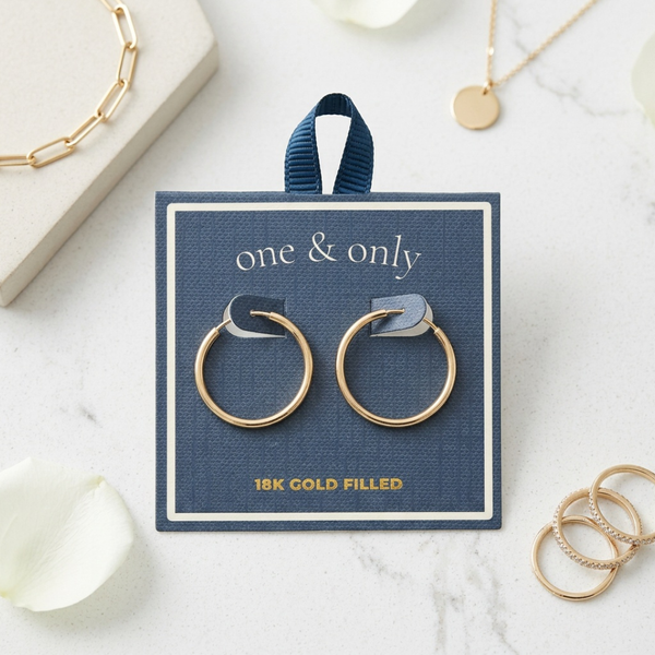 Pyper - 18K Gold Filled Classic Thin Hoop Earrings