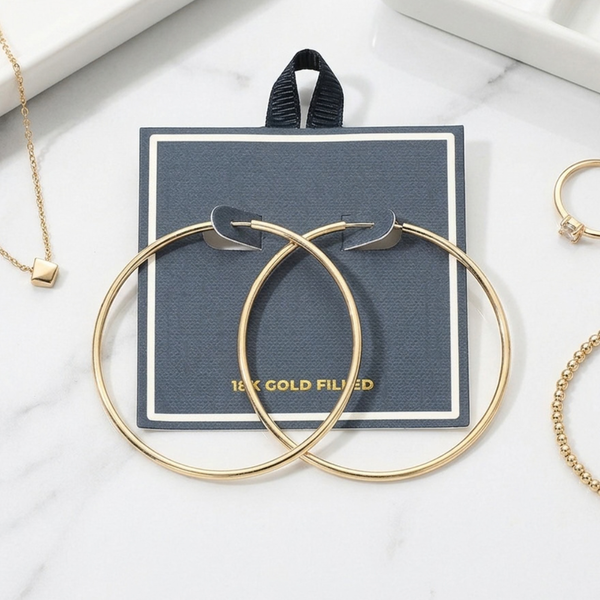 Deirdre - 18K Gold Filled Classic Hoop Earrings