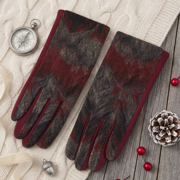 Brea - Abstract Pattern Print Smart Touch Gloves