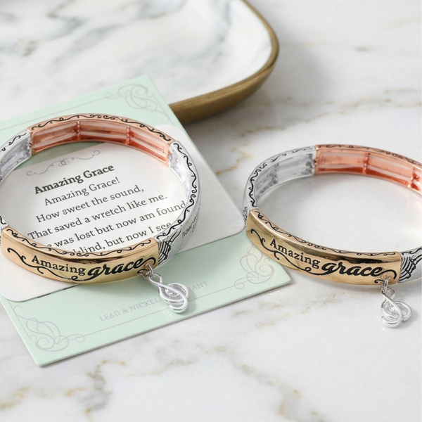 Leona - Amazing Grace Charm Stretchable Bracelet
