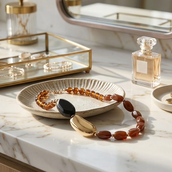 Sienna - Asymmetric Beaded Necklace