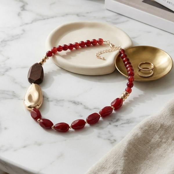 Sienna - Asymmetric Beaded Necklace