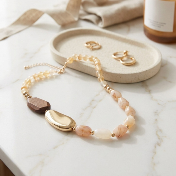 Sienna - Asymmetric Beaded Necklace