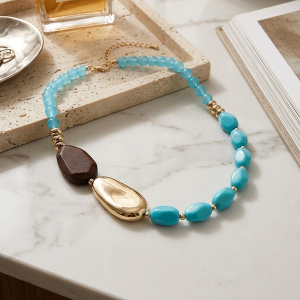 Sienna - Asymmetric Beaded Necklace