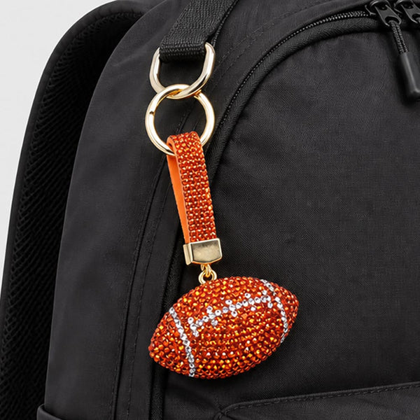 Trinity - Bling Studded Football Charm Bag / Keychain