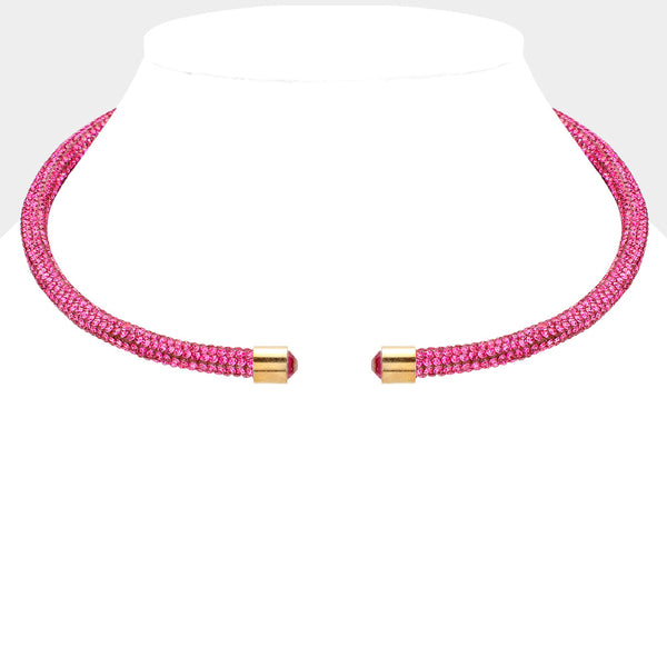 Priscilla - Bling Studded Choker Necklace