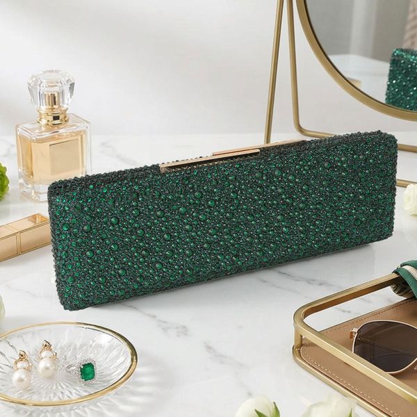 Brea -Studded Baguette Clutch Bag