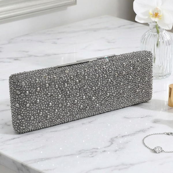 Brea -Studded Baguette Clutch Bag