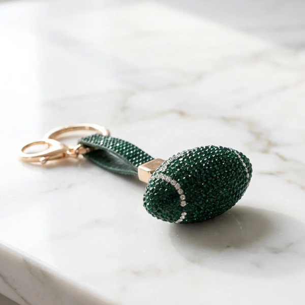 Trinity - Bling Studded Football Charm Bag / Keychain