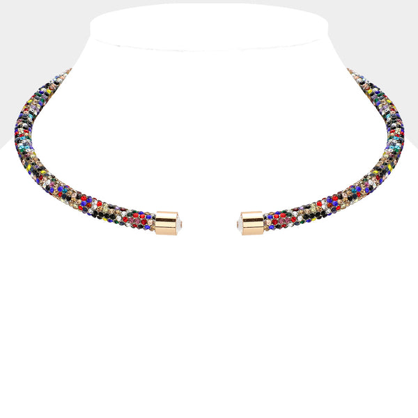 Priscilla - Bling Studded Choker Necklace