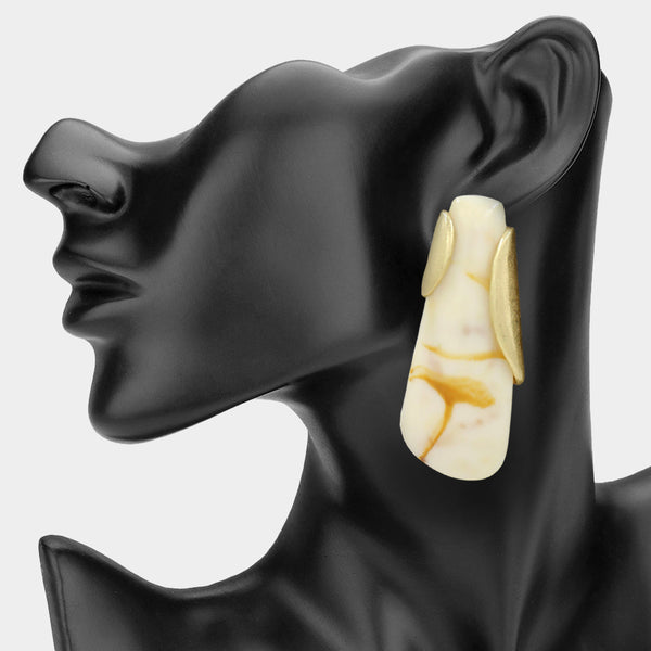 Eden - Bold Sculptural Resin Drop Statement Earrings