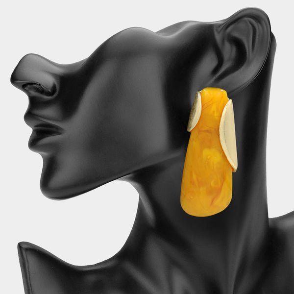 Eden - Bold Sculptural Resin Drop Statement Earrings