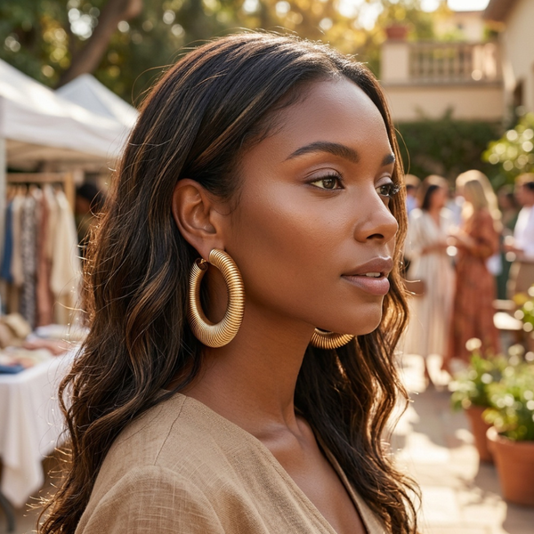 Sienna - Spiral Spring Hoop Earrings