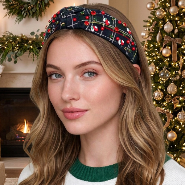 Rebecca - Christmas Stocking Embellished Headband