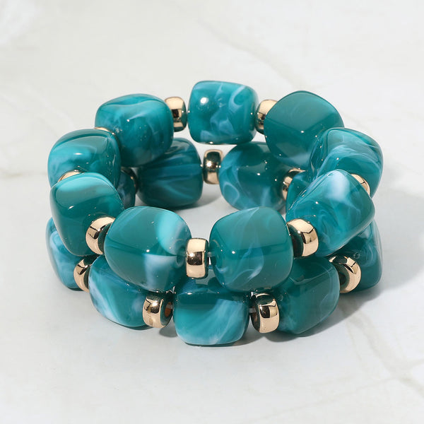 Alessandra - Chunky Beaded Stretchable Bracelets
