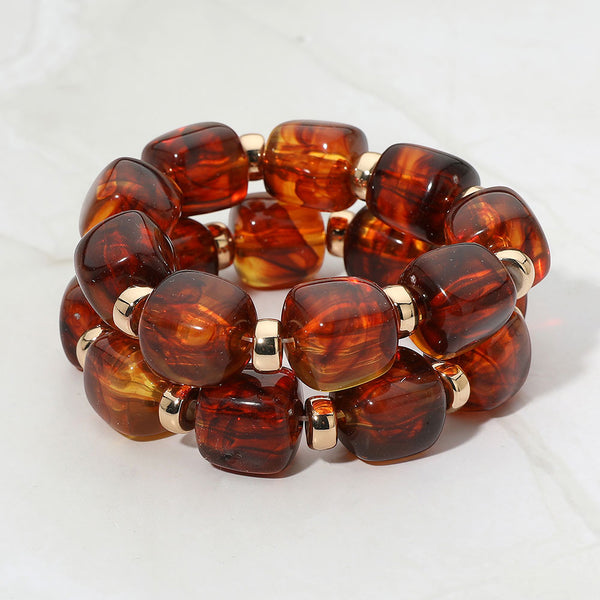 Alessandra - Chunky Beaded Stretchable Bracelets