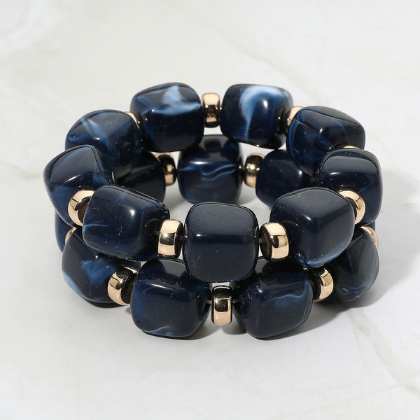 Alessandra - Chunky Beaded Stretchable Bracelets