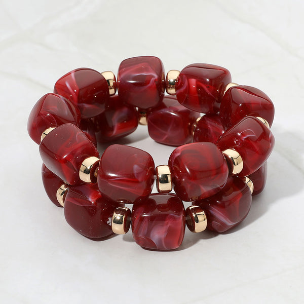 Alessandra - Chunky Beaded Stretchable Bracelets