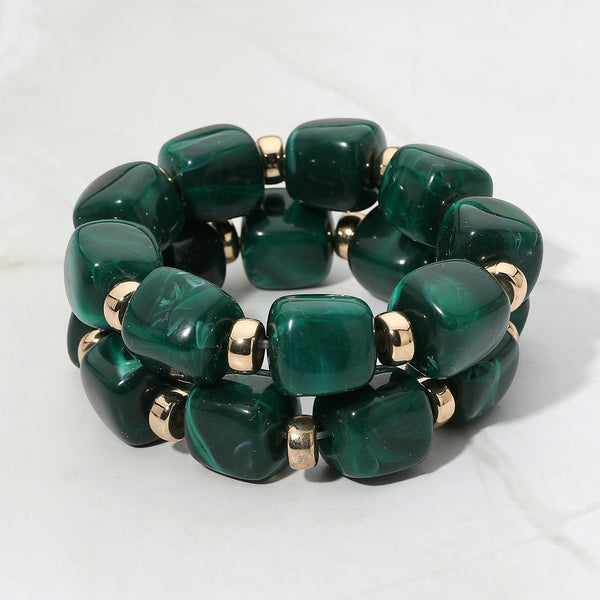 Alessandra - Chunky Beaded Stretchable Bracelets