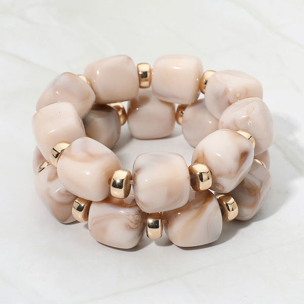 Alessandra - Chunky Beaded Stretchable Bracelets