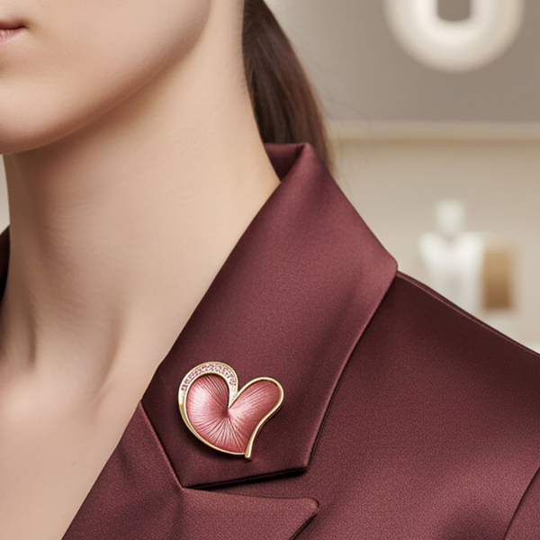 Blaise - Metal Heart Magnetic Brooch