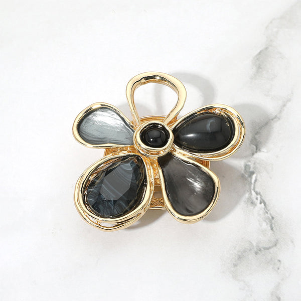 Mavis - Enamel Stone Flower Magnetic Brooch