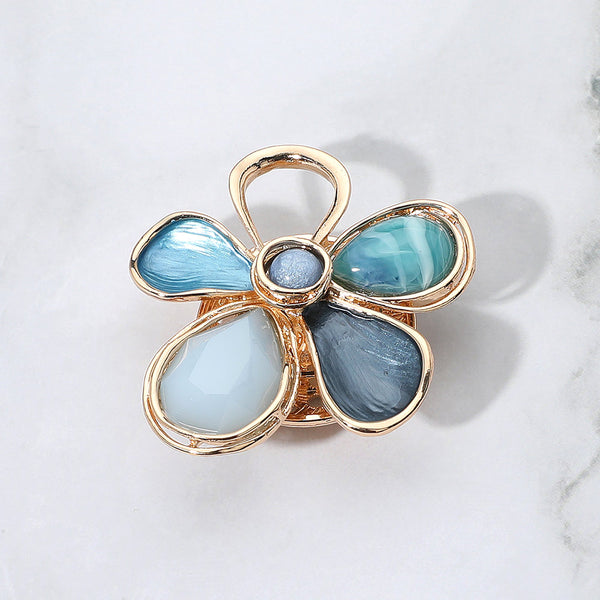Mavis - Enamel Stone Flower Magnetic Brooch