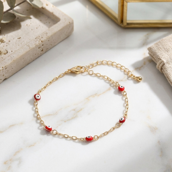 Seine - Evil Eye Bead Station Bracelet