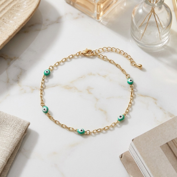 Seine - Evil Eye Bead Station Bracelet