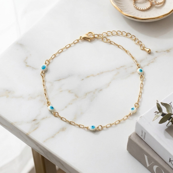 Seine - Evil Eye Bead Station Bracelet