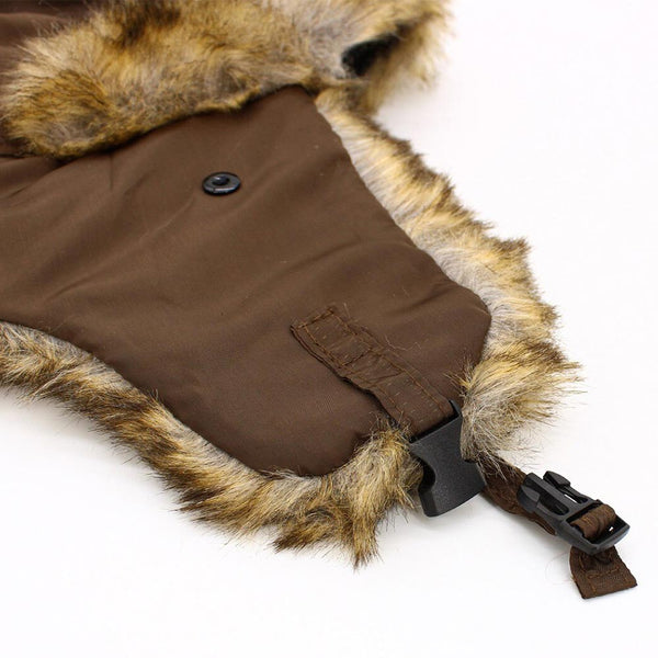 Selena - Faux Fur Trimmed Solid Trapper Hat