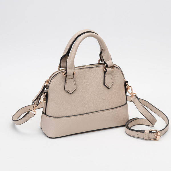 Rebel - Faux Leather Mini Top Handle Satchel Handbag