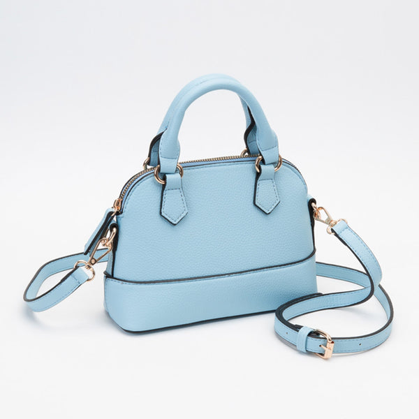 Rebel - Faux Leather Mini Top Handle Satchel Handbag