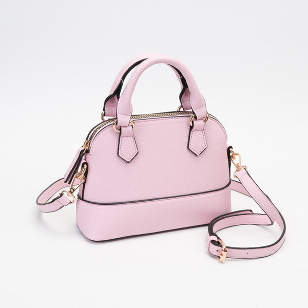 Rebel - Faux Leather Mini Top Handle Satchel Handbag