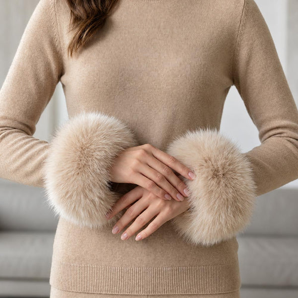 Shivani  - Fluffy Faux Fur Winter Wrsit Cuff