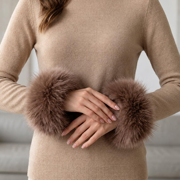Shivani  - Fluffy Faux Fur Winter Wrsit Cuff