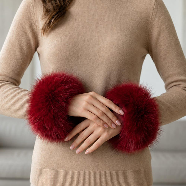 Shivani  - Fluffy Faux Fur Winter Wrsit Cuff