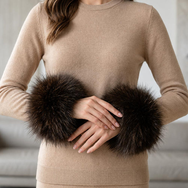 Shivani  - Fluffy Faux Fur Winter Wrsit Cuff