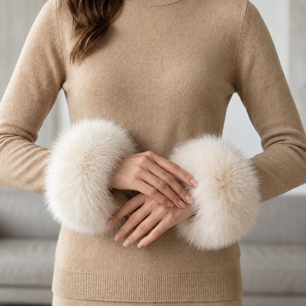 Shivani  - Fluffy Faux Fur Winter Wrsit Cuff