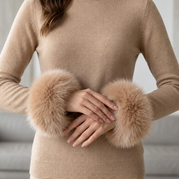 Shivani  - Fluffy Faux Fur Winter Wrsit Cuff