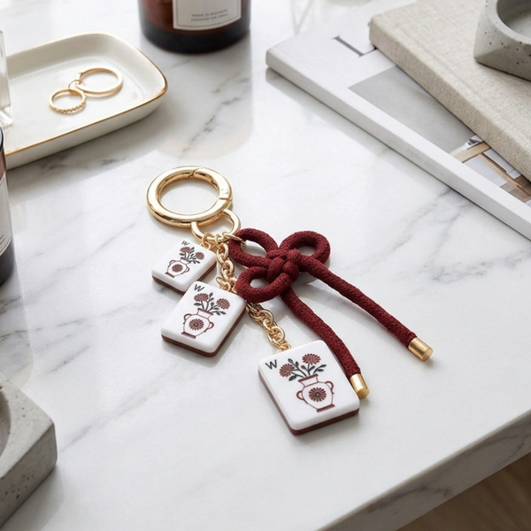 Sailor - Mahjong Tile Charm Bow Knot Bag / Keychain