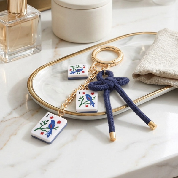 Sailor - Mahjong Tile Charm Bow Knot Bag / Keychain