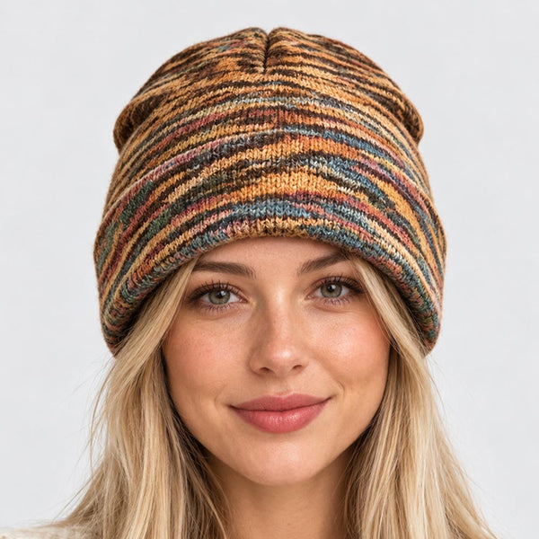 Maia  - Satin Lined Solid Knit Winter Beanie Hat