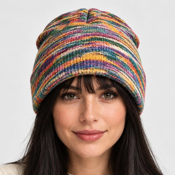 Maia  - Satin Lined Solid Knit Winter Beanie Hat