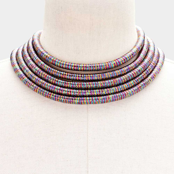 Han - Multi Layered Coil Pope Necklace