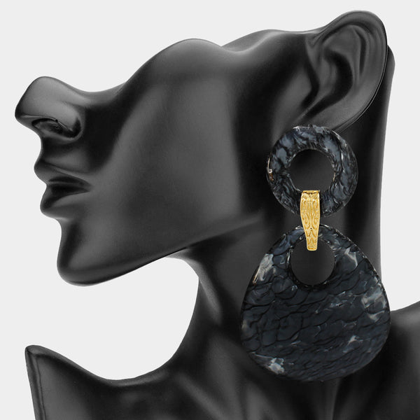 Luna - Oversized Double Drop Earring