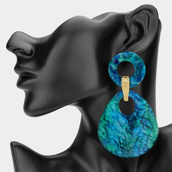 Luna - Oversized Double Drop Earring