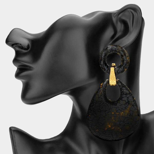 Luna - Oversized Double Drop Earring