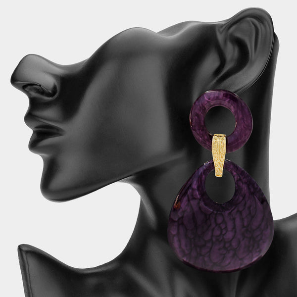 Luna - Oversized Double Drop Earring